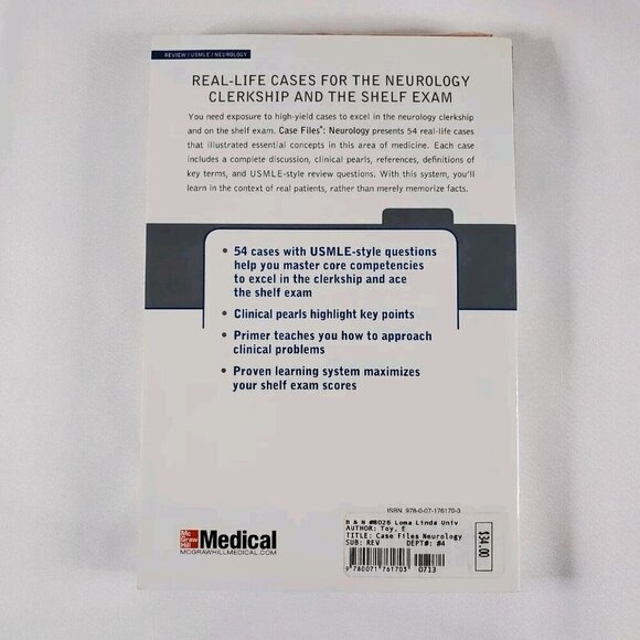 Case Files Neurology Second Edition Book By Toy Simpson Tintner - Picture 2 of 2